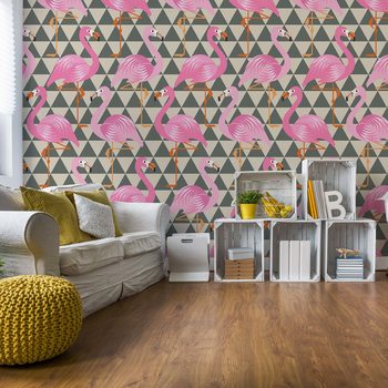 Papel de parede Modern Flamingo Pattern
