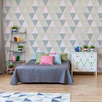 Papel de parede Modern Geometric Triangle Pattern