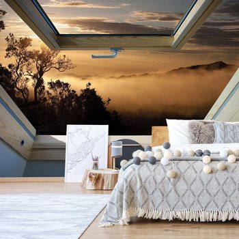 Papel de parede Mountain Skylight Window View