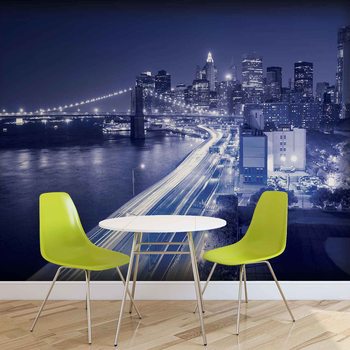 Papel de parede New York City Brooklyn Bridge Lights