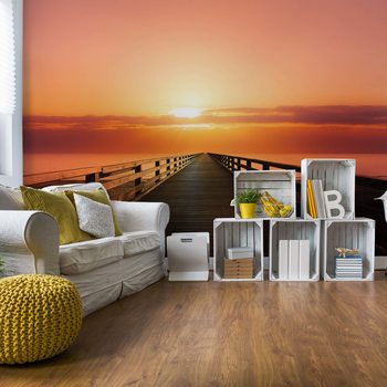 Papel de parede Ocean Pier Sunset