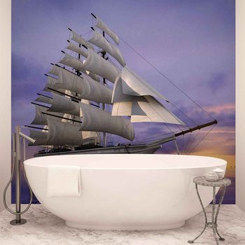 Papel de parede Sailing Ship Sunset