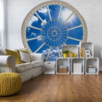 Papel de parede Sky Ornamental Window View