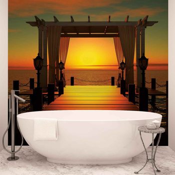 Papel de parede Sunset Paradise Beach