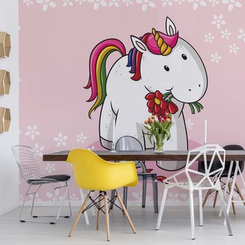 Papel de parede Sweet Unicorn Pink