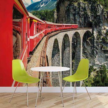 Papel de parede Train Through The Mountains