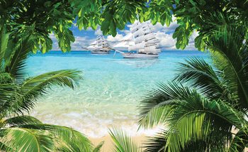 Papel de parede Tropical Beach Island