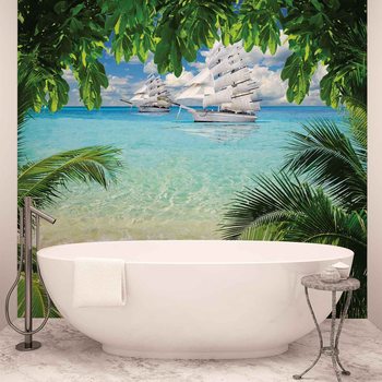 Papel de parede Tropical Beach Island