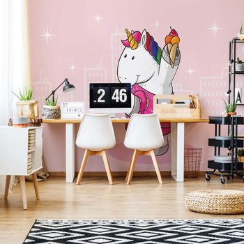 Papel de parede Unicorn Pink