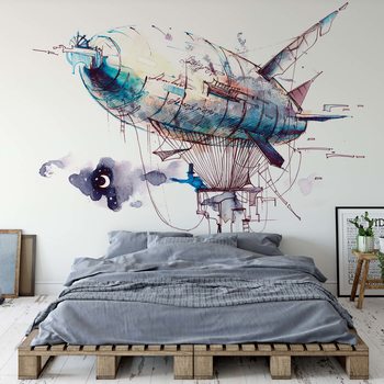 Papel de parede Watercolour Airship