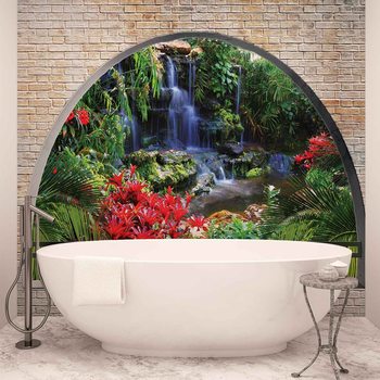 Papel de parede Waterfall Lake Arch View