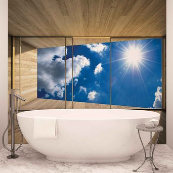 Papel de parede Window Sky Clouds Sun Nature