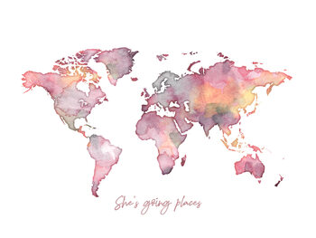 Papel de parede Worldmap she is going places