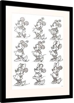 Poster emoldurado Disney - Minnie Mouse - Sketch