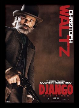 Рамкиран плакат Django Unchained - Christoph Waltz