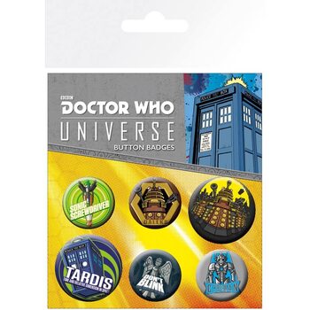 Σετ κονκάρδες Doctor Who - Alien Adventures