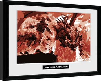 Framed Poster Dungeons & Dragons - Red Dragon