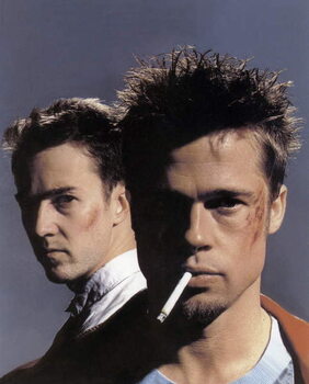 Slika na platnu Edward Norton And Brad Pitt