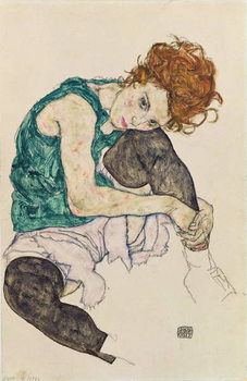 Seated Woman with Bent Knee, 1917 Taidejuliste