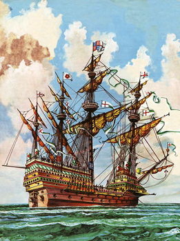 The Great Harry, flagship of King Henry VIII's fleet Taidejuliste