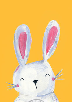 Kuva Woodland bunny on mustard