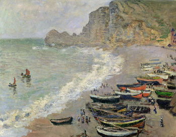 Etretat, beach and the Porte d'Amont, 1883 Taidejuliste