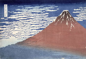 Fine weather with South wind, from 'Fugaku sanjurokkei' (Thirty-Six Views of Mount Fuji) c.1831 Taidejuliste