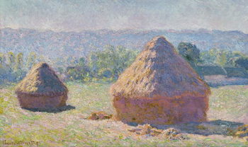 Grainstacks at the end of the Summer, Morning effect, 1891 Taidejuliste