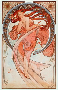 La danse Lithographs series by Alphonse Mucha , 1898 - “” The dance”” From a serie of lithographs by Alphonse Mucha, 1898 Dim 38x60 cm Private collection Taidejuliste