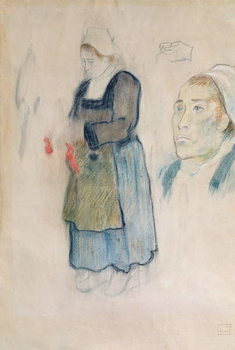 Studies of Breton peasants, 1888 Taidejuliste
