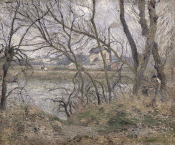 The Banks of the Oise, near Pontoise, Cloudy Weather, 1878 Taidejuliste