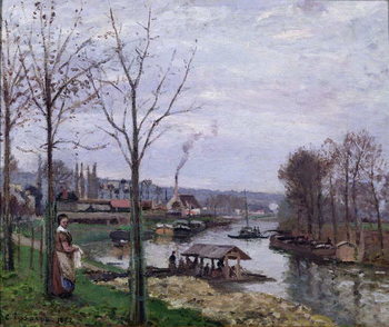 The Washing House, Pontoise Port-Marly, or The Wash-house, 1872 Taidejuliste