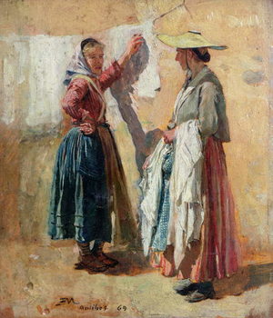 Washerwomen in Antibes, 1869 Taidejuliste