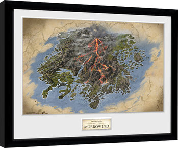 Poster emoldurado Elder Scrolls Online Morrowind - Map