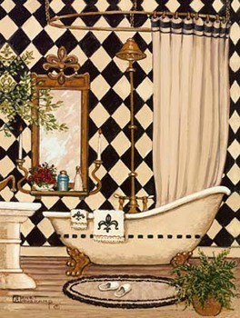 Art Print Elegant Bath I