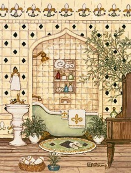 Art Print Elegant Bath III