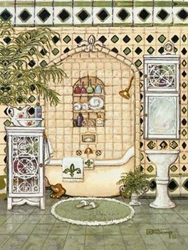 Art Print Elegant Bath IV