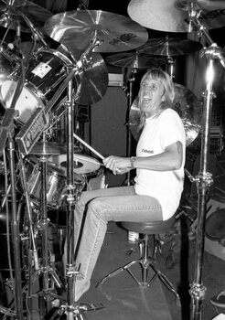 Sticker English drummer Nicko McBrain