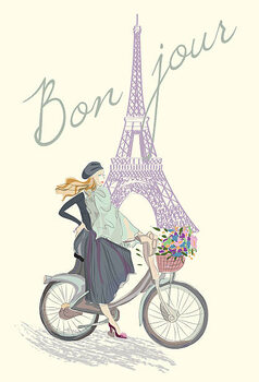 T-shirt Fashion girl on the bike