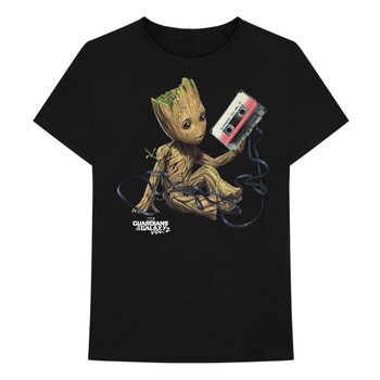 T-shirt Guardians of the Galaxy - Groot With Tape Black