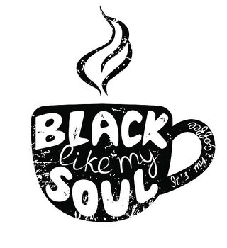T-shirt Lettering Black like my soul