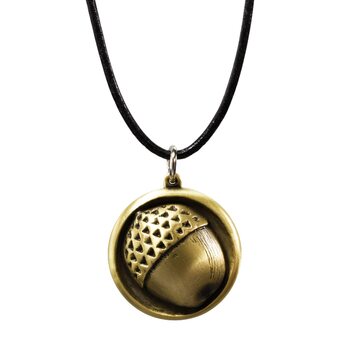 Fashion Necklace Hobbit - Leather Chain Bilbo Button