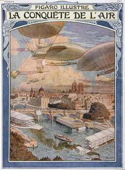 Poster The Conquest of Air, cover illustration for 'Figaro Illustre', February 1909