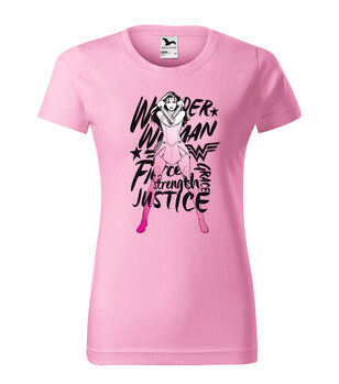 T-shirt Wonder Woman - Fierce, Strenght, Grace, Justice