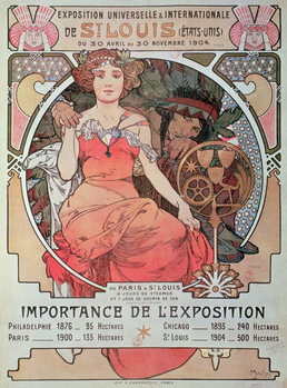 Fine Art Print A Poster for the World Fair, St. Louis, United States, 1904