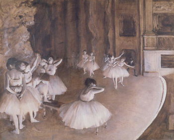 Fine Art Print  Ballet Rehearsal on the Stage, 1874