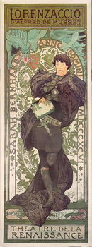 Fine Art Print "Lorenzaccio", with Sarah Bernhardt, at the Renaissance at the Théâtre de la Renaissance (poster), 1896