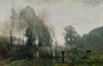 Fine Art Print  Morning at Ville-d'Avray or, The Cowherd, 1868