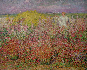 Fine Art Print Mrs. Russell Amongst the Flowers at Belle Isle, 1927