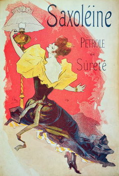Fine Art Print Poster advertising 'Saxoleine', safety lamp oil